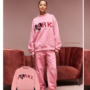 SOLD PARKE Jean Heart Varsity Mockneck - Blush